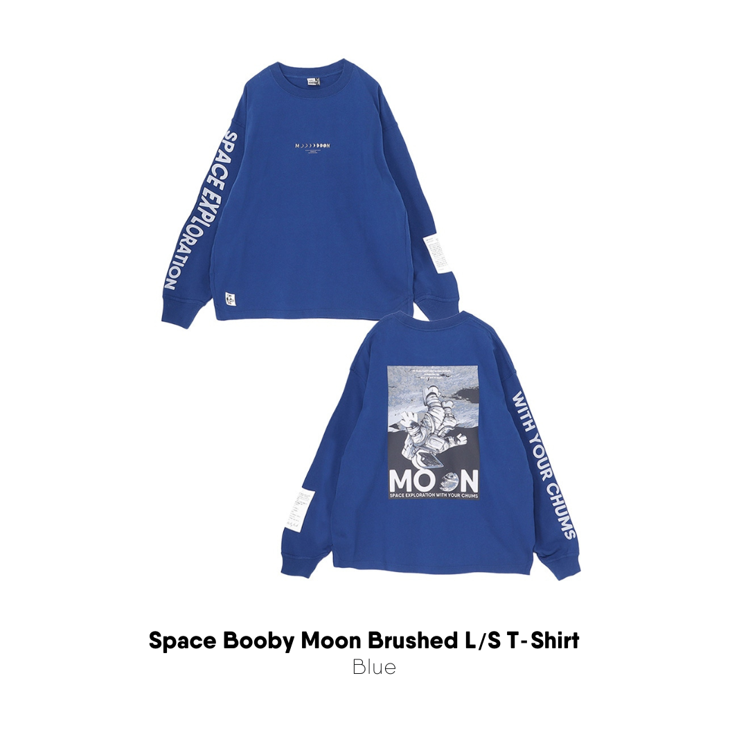 Space Booby Moon Brushed L/S T-Shirt | CHUMS