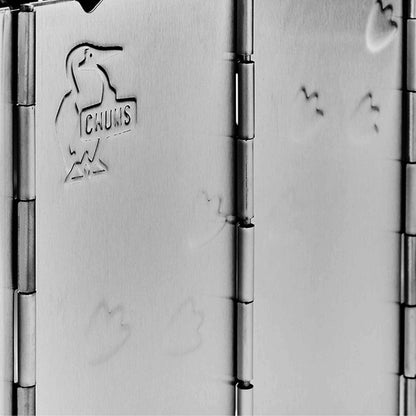 CHUMS Booby Face Folding Fire Pit L / เตาไฟ แคมป์ปิ้ง camping CHUMS ชัมส์ เตาแคมป์ปิ้ง สแตนเลส Stainless ให้ความอบอุ่น