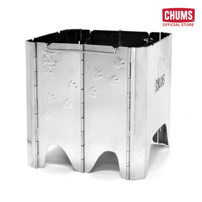 CHUMS Booby Face Folding Fire Pit L / เตาไฟ แคมป์ปิ้ง camping CHUMS ชัมส์ เตาแคมป์ปิ้ง สแตนเลส Stainless ให้ความอบอุ่น