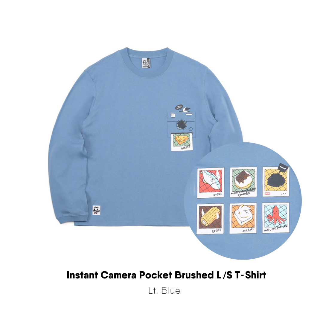 Instant Camera Pocket Brushed L/S T-Shirt | CHUMS