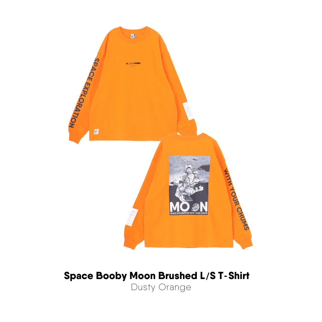 Space Booby Moon Brushed L/S T-Shirt | CHUMS