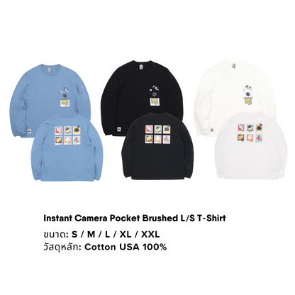 Instant Camera Pocket Brushed L/S T-Shirt | CHUMS