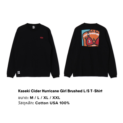 Kaseki Cider Hurricane Girl Brushed L/S T-Shirt