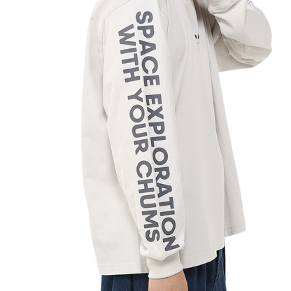 Space Booby Moon Brushed L/S T-Shirt | CHUMS