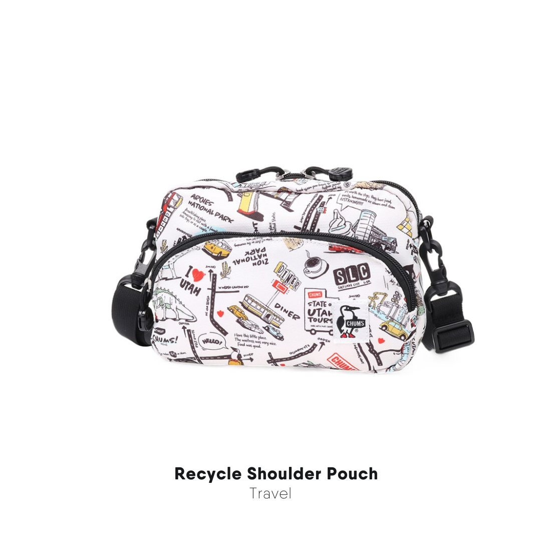 CHUMS Recycle Shoulder Pouch / กระเป๋าสะพายข้าง crossbody shoulder bag ผ้าโพลีเอสเตอร์ รีไซเคิล ชัมส์