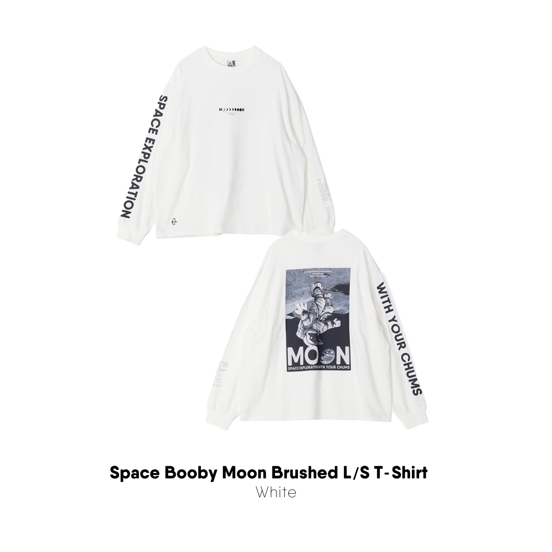 Space Booby Moon Brushed L/S T-Shirt | CHUMS