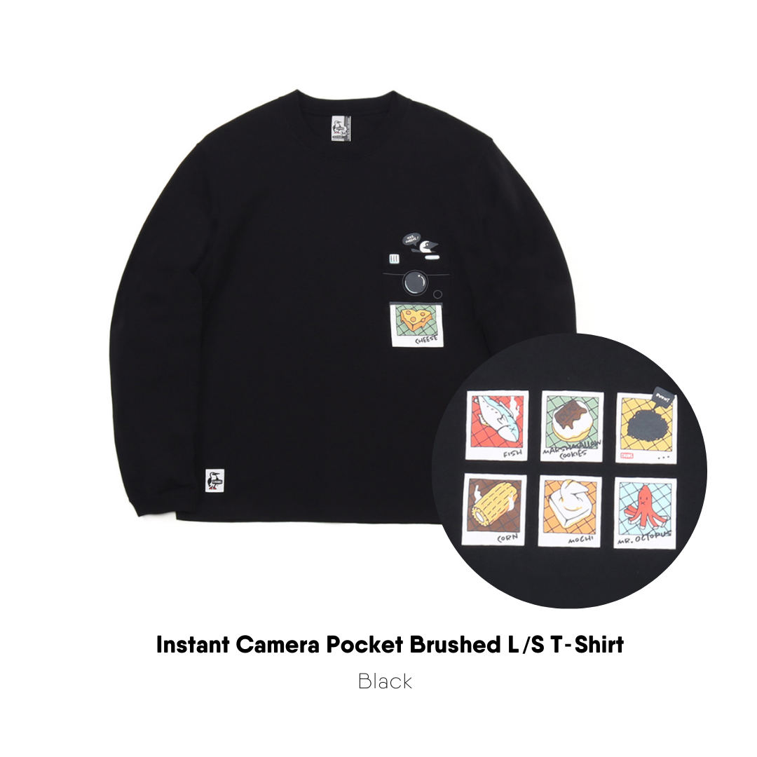 Instant Camera Pocket Brushed L/S T-Shirt | CHUMS